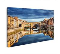 islandburner Cuadro sobre lienzo Puente Vecchio Florencia Italia Río Arno Toscana Cuadros Impresos para Sala Oficina