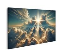 islandburner Cuadro sobre lienzo Rayo de sol en forma de cruz El A través de un montón de imágenes murales Póster