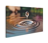 islandburner Cuadro sobre lienzo Reflejo de una gota de agua al atardecer para sala de estar amantes del arte Galería Imágenes Murales Póster
