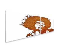 islandburner Cuadro sobre lienzo retrato legendario músico mural para sala de estar - para aficionados a la música - 2 piezas