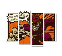 islandburner Cuadro sobre lienzo Retro Comics Super Villain Intrigo plan malvado para gobernar el mundo Vector HROY Cuadros Impresiones Imágenes Mural Decoración de pared