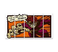 islandburner Cuadro sobre lienzo Retro Comics Super Villain Intrigo plan malvado para gobernar el mundo Vector HROY Cuadros Impresiones Imágenes Mural Decoración de pared