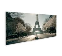 islandburner Cuadro sobre lienzo Romántica Torre Eiffel impresión artística para sala de estar - Perfecto para los amantes de París - Panorama - Edición Y1
