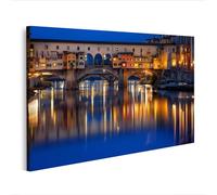 islandburner Cuadro sobre lienzo Romántico Ponte Vecchio Art para tu salón - perfecto para los amantes de los viajes - Edición H2