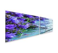 islandburner Cuadro sobre lienzo romántico sueño lavanda mural salón decoración para amantes de la naturaleza - 2 piezas