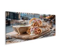 islandburner Cuadro sobre lienzo seductor kebab kebab wab impresión artística cocina para gourmets - panorámica - Edición T1