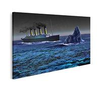 islandburner Cuadro sobre lienzo Titanic Iceberg Mar Cuadros Impresiones para Sala Oficina