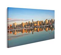islandburner Cuadro sobre lienzo Vancouver Downtown Skyline Panorama Al Atardecer Mural Póster Impresión Imágenes