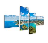 islandburner cuadro sobre lienzo vista panorámica San Sebastián fotografía aérea Donostia hermoso verano día S imágenes murales póster