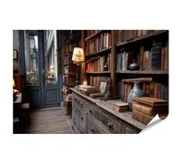 islandburner Empire - Póster de la librería de antigüedades en París con estantes de madera desgastados, estándar