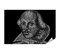 islandburner Empire - Póster de silueta negra con fragmentos de texto en blanco de Shakespeare