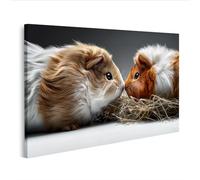 islandburner Imagen sobre lienzo Conmovedor Conejillo de Indias Encuentro Mural Salón Para Amigos Animales - Edición C2