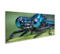 islandburner Imagen sobre lienzo deslumbrante libélula de cerca Mural para amantes de la naturaleza - Panorama