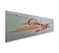 islandburner Imagen sobre lienzo detallada máquina voladora en el estilo de Leonardo da Vinci - 2 piezas