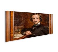 islandburner Imagen sobre lienzo Edgar Allan Poe retrato en el escritorio con utensilios de escritura - Panorama