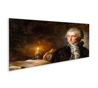 islandburner Imagen sobre lienzo Elegante retrato de un compositor con vela y partitura - Panorama