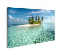 islandburner Imagen sobre lienzo Isla tropical con agua clara y paisaje de palmeras - Edición C2