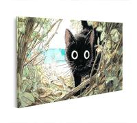 islandburner Imagen sobre lienzo Lindo mural de una resaca negra estilo anime - Edición J2