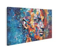 islandburner Imagen sobre lienzo Mosaico Cara Puzzle Ilustraciones Vistoso Abstracto Fragmentos Facial Cuadros Cuadros Murales Póster