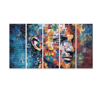 islandburner Imagen sobre lienzo Mosaico Cara Puzzle Ilustraciones Vistoso Abstracto Fragmentos Facial Cuadros Cuadros Murales Póster