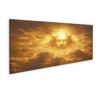 islandburner Imagen sobre lienzo Mural del dios Sol Helios en el cielo brillante - Panorama