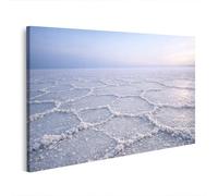 islandburner Imagen sobre lienzo Panorama gran angular de un desierto de sal con patrones hexagonales - Edición R1