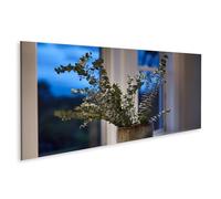 islandburner Imagen sobre lienzo ramas de eucalipto en jarrón de cerámica para una decoración elegante del hogar - Panorama