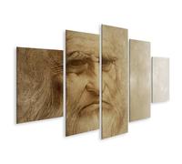 islandburner Imagen sobre lienzo Retrato artístico de un anciano con una mirada intensa - 5 piezas