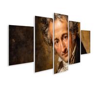 islandburner Imagen sobre lienzo Retrato de un hombre con cabello rizado y mirada suave - 5 piezas