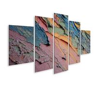 islandburner Imagen sobre lienzo textura fascinante obra de arte mural sala de estar para mentes creativas - 5 piezas