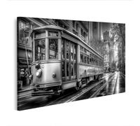 islandburner Imagen sobre lienzo Vintage tranvía en San Francisco blanco y negro obra de arte - Edición H1