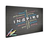 islandburner Lienzo decorativo con diseño de estrategia y liderazgo, motivación, desarrollo, innovación, 80 x 40 cm