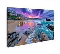 islandburner Mural sobre lienzo amanecer en la costa este de Corea - imagen panorámica para su hogar