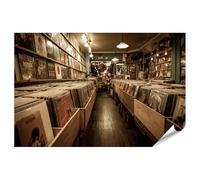 islandburner Póster de alta calidad con estantes de madera y placas de jazz, estándar