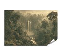 islandburner Póster de alta calidad con majestuosa cascada en la selva tropical, mural para salón para amantes de la naturaleza, edición estándar W1
