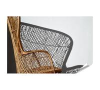 islandburner Póster de alta calidad con silla de ratán con sombra sobre pared blanca, accesorio moderno para el hogar, tamaño grande