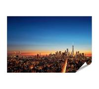 islandburner Póster de alta calidad de Nueva York al atardecer - mural urbano para tu hogar - gran formato