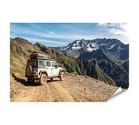 islandburner Póster de alta calidad de vehículo todoterreno robusto en camino de montaña rocoso - gran formato
