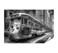 islandburner Póster de alta calidad, diseño de tranvía antiguo en San Francisco, en blanco y negro