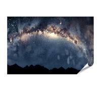 islandburner Póster de alta calidad Majestuosa Vía Láctea sobre montañas, mural para sala de estar para fans del espacio, formato grande