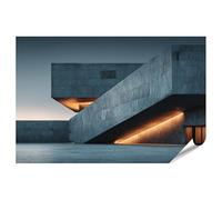 islandburner Póster de arquitectura brutalista con iluminación dramática, formato grande