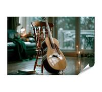 islandburner Póster de guitarra acústica armónica de alta calidad, mural para sala de estar para amantes de la música, edición estándar E1