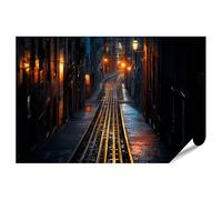 islandburner Póster de primera calidad con callejón mágico de Lisboa para sala de estar para aficionados a los viajes, estándar