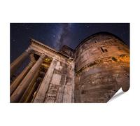 islandburner Póster de primera calidad con diseño del Panteón de Roma con cielo estrellado y texturas de piedra, estándar