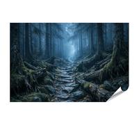 islandburner Póster de primera calidad con forma de sendero místico en la niebla, diseño de naturaleza para espacios acogedores, formato grande