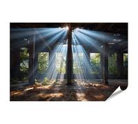 islandburner Póster de primera calidad con ruina mística de fábrica, mural para sala de estar para exploradores y aventureros - gran formato