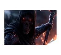 islandburner Póster de primera calidad, diseño de guerrero esqueleto en batalla