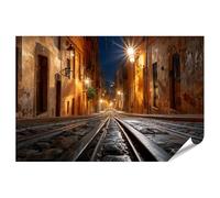 islandburner Póster de primera calidad, diseño nostálgico de Lisboa, tranvía, sala de estar para aficionados a los viajes, estándar