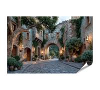 islandburner Póster de primera calidad mística medieval puerta de la ciudad mural sala de estar para amantes de la historia - gran formato