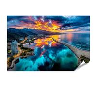 islandburner Póster del amanecer en la costa este de Corea - Vista panorámica para tu hogar - Formato grande